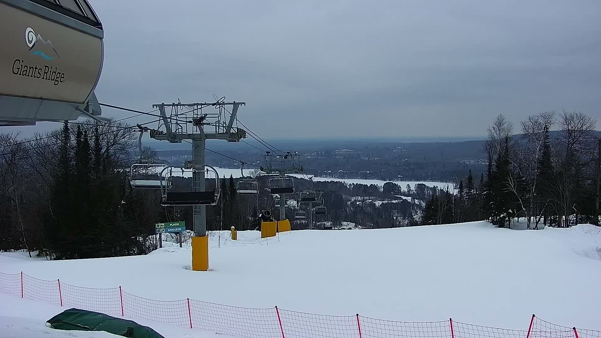 Sabin Lake & Wynee Lake View  from Giants Ridge Cable Car Live Cam - Biwabik, Saint Louis,Minnesota, USA