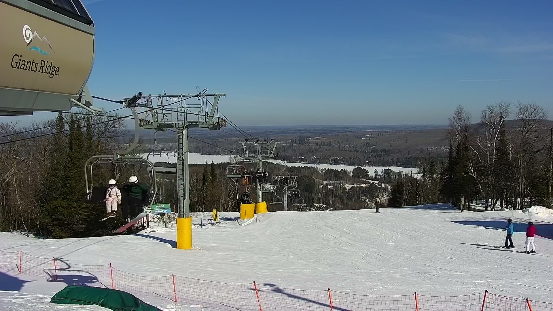 Sabin Lake & Wynee Lake View  from Giants Ridge Cable Car Live Cam - Biwabik, Saint Louis,Minnesota, USA
