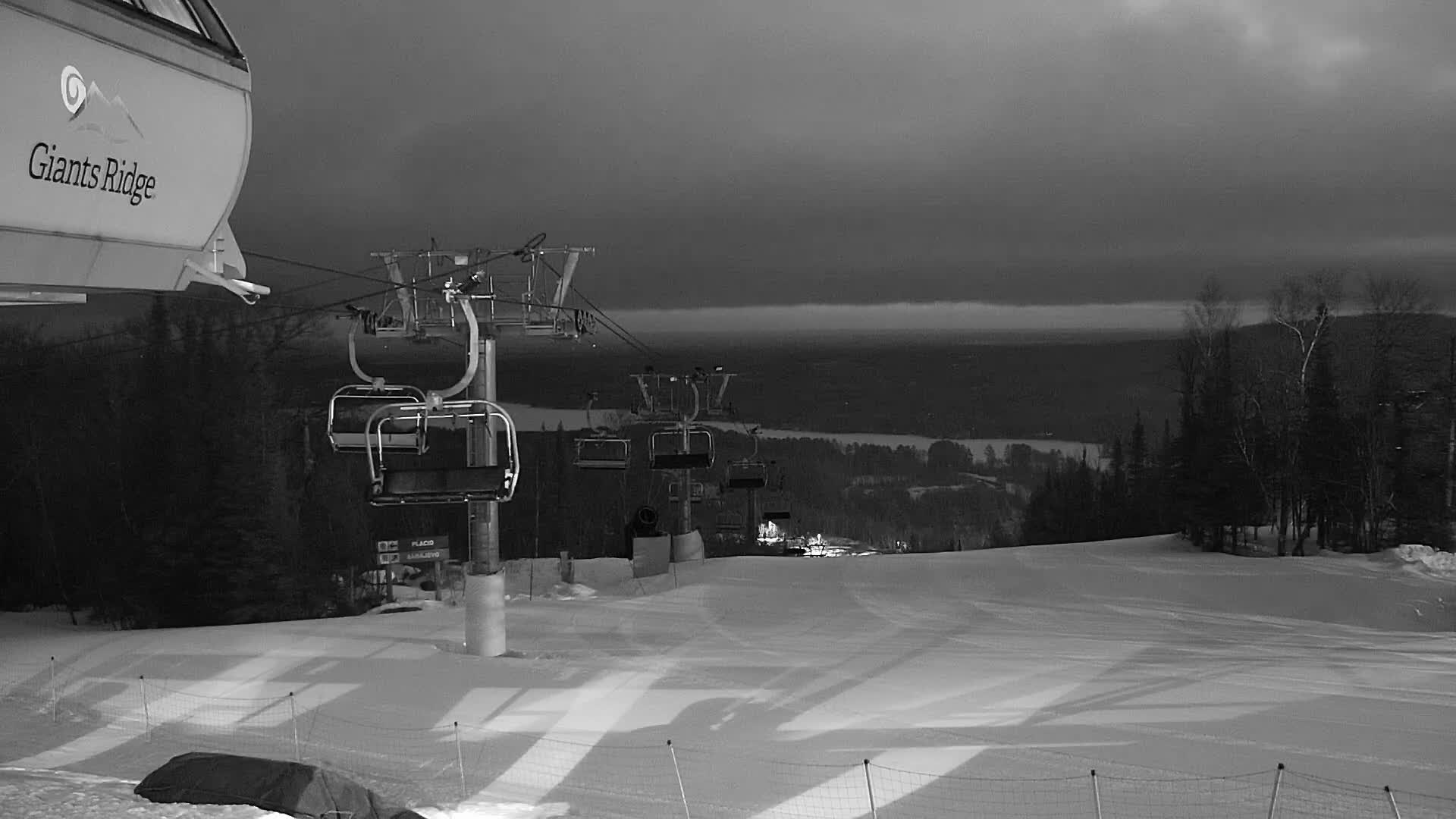 Sabin Lake & Wynee Lake View  from Giants Ridge Cable Car Live Cam - Biwabik, Saint Louis,Minnesota, USA