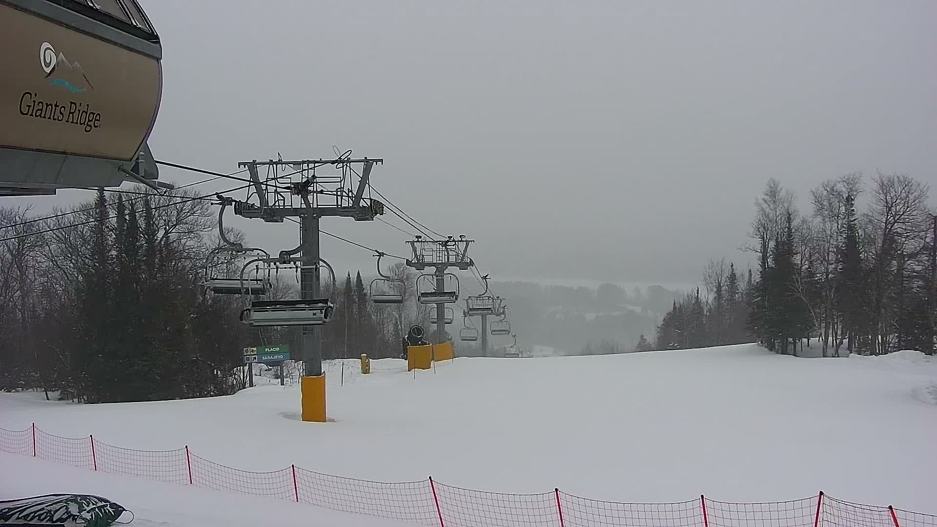 Sabin Lake & Wynee Lake View  from Giants Ridge Cable Car Live Cam - Biwabik, Saint Louis,Minnesota, USA
