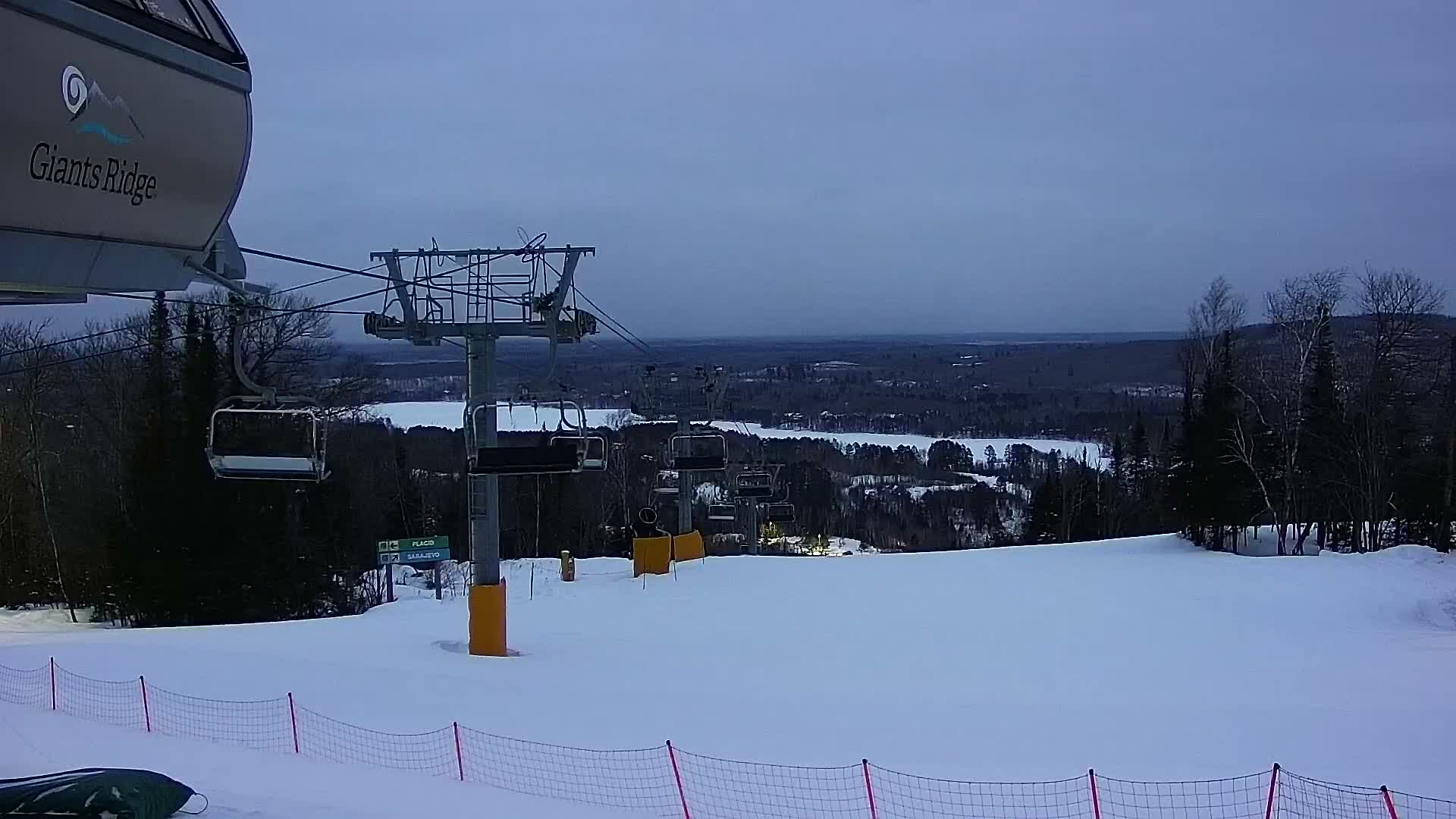 Sabin Lake & Wynee Lake View  from Giants Ridge Cable Car Live Cam - Biwabik, Saint Louis,Minnesota, USA