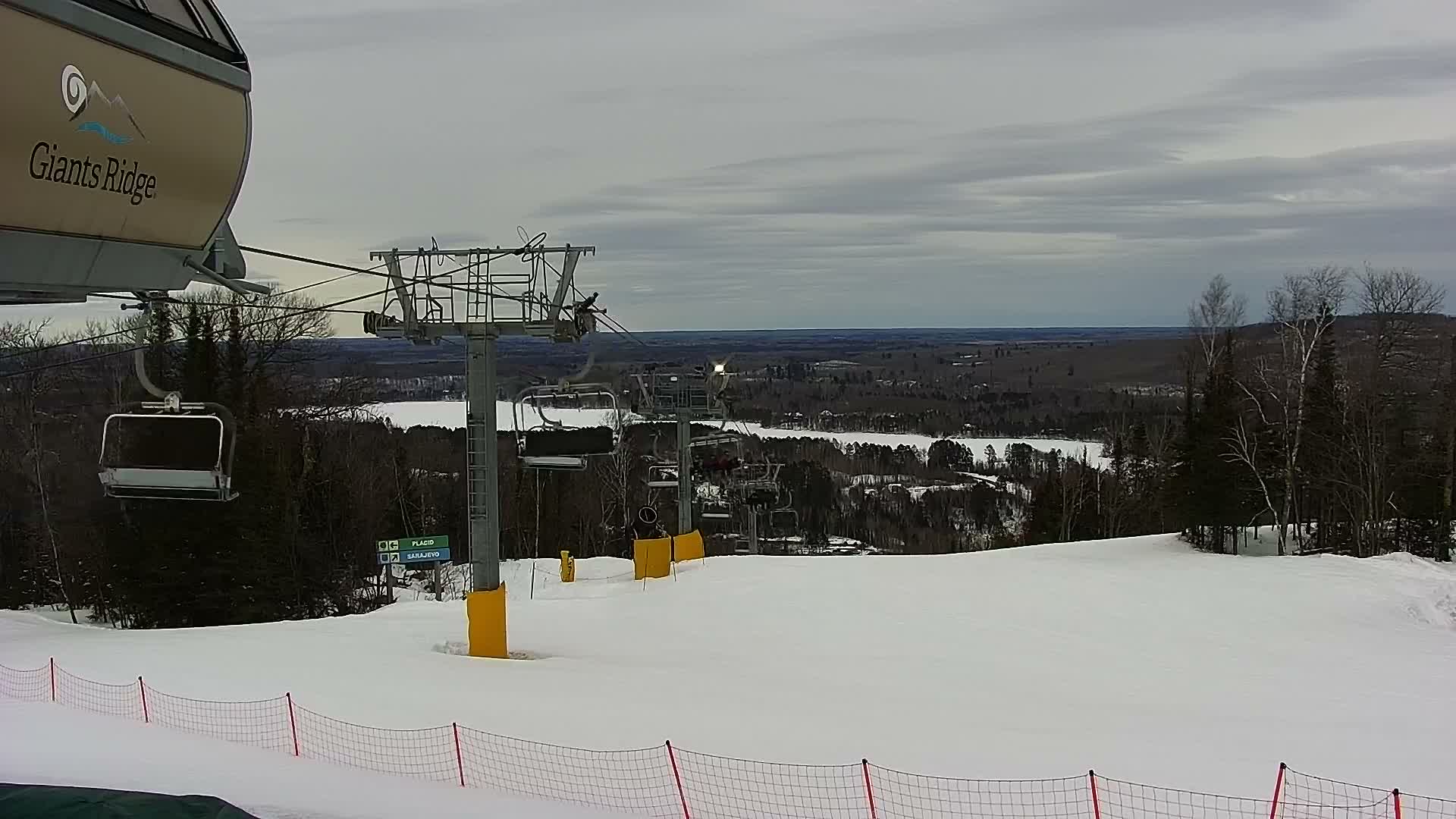 Sabin Lake & Wynee Lake View  from Giants Ridge Cable Car Live Cam - Biwabik, Saint Louis,Minnesota, USA