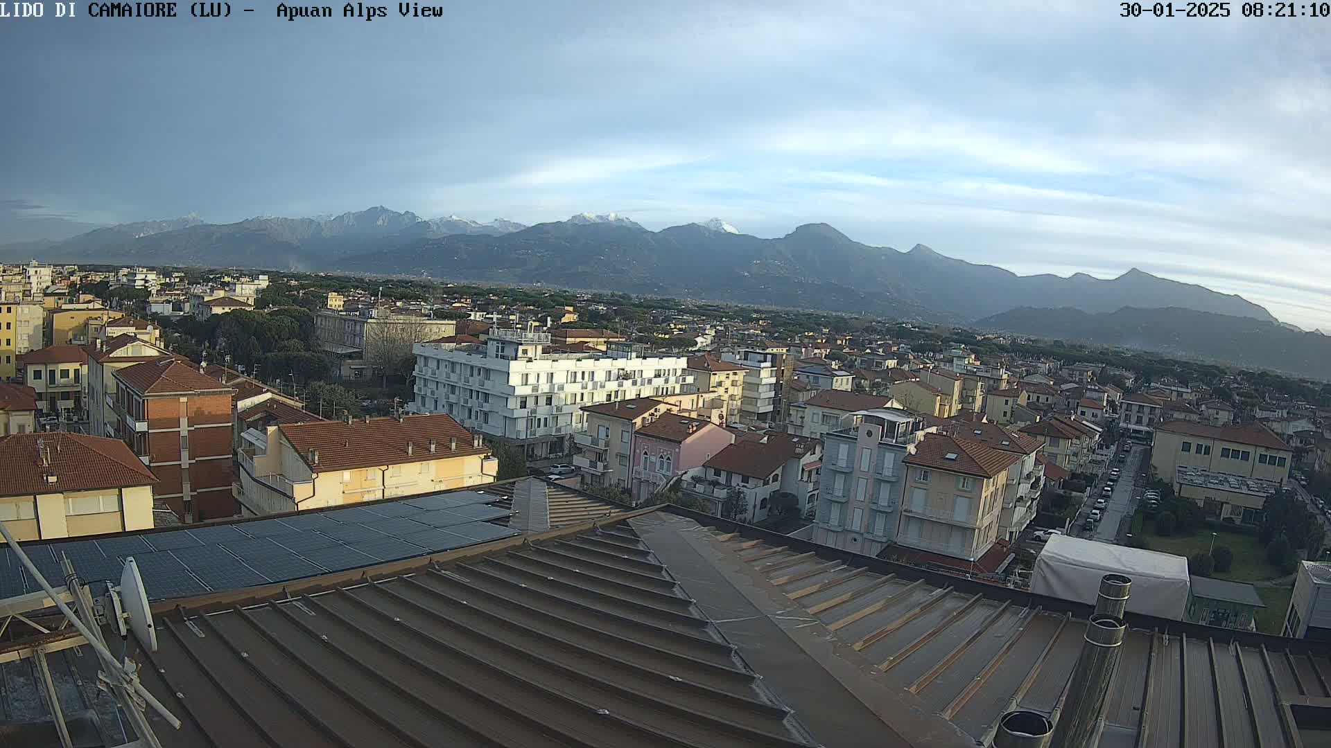 Apuan Alps Live Cam from Lido di Camaiore - Lucca, Italy