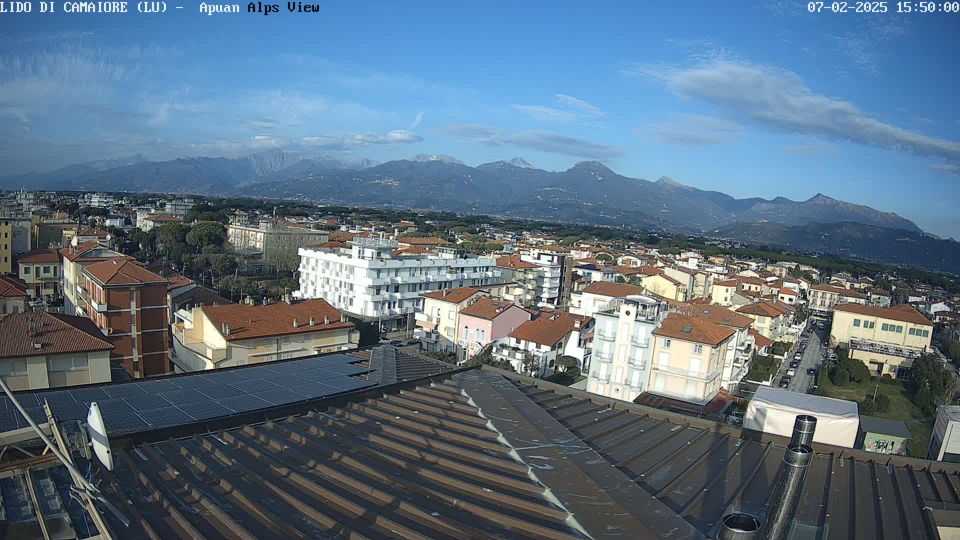 Apuan Alps Live Cam from Lido di Camaiore - Lucca, Italy