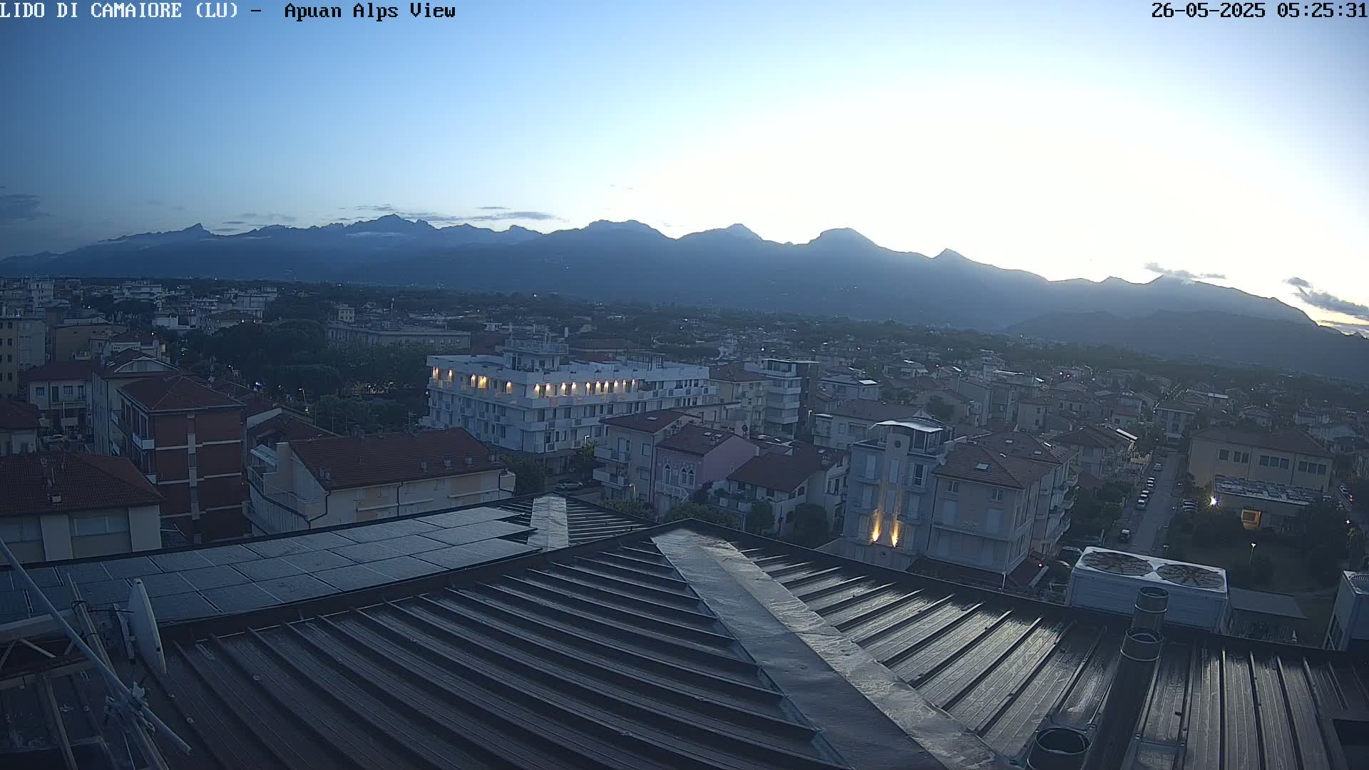 Apuan Alps Live Cam from Lido di Camaiore - Lucca, Italy