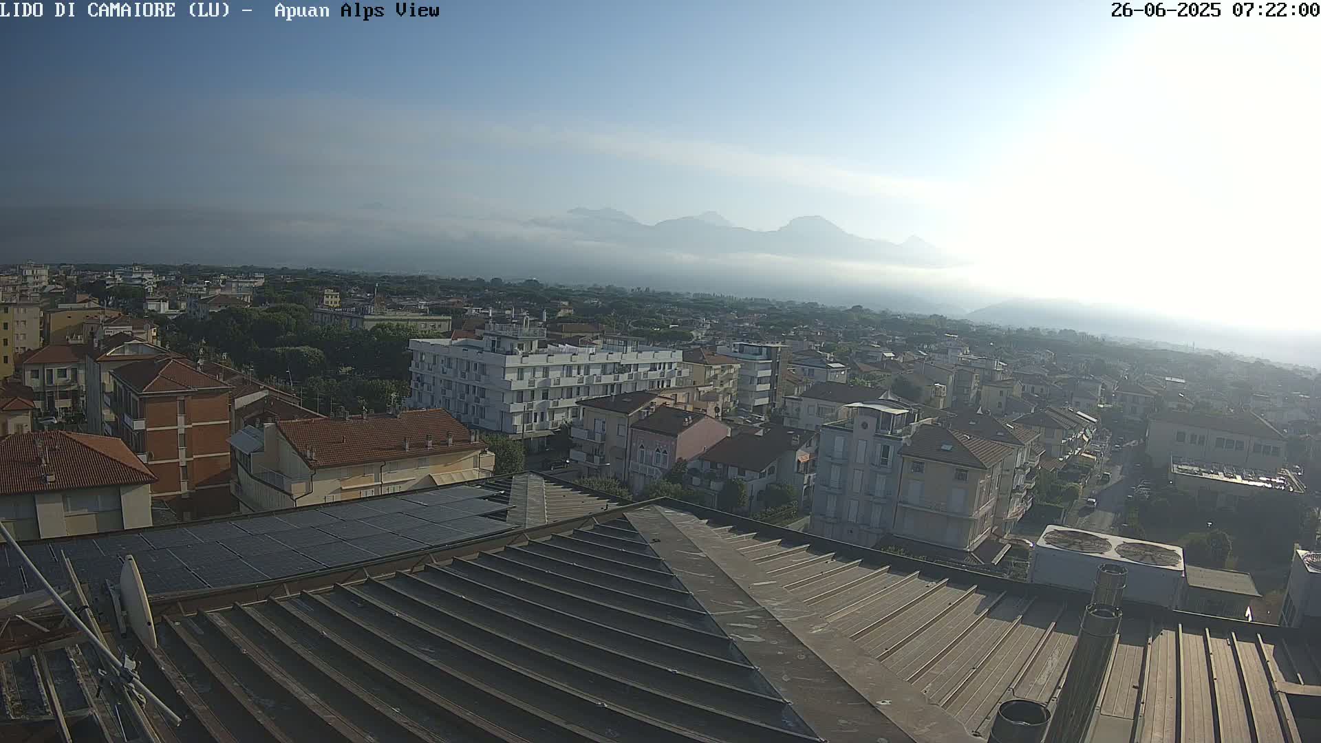 Apuan Alps Live Cam from Lido di Camaiore - Lucca, Italy