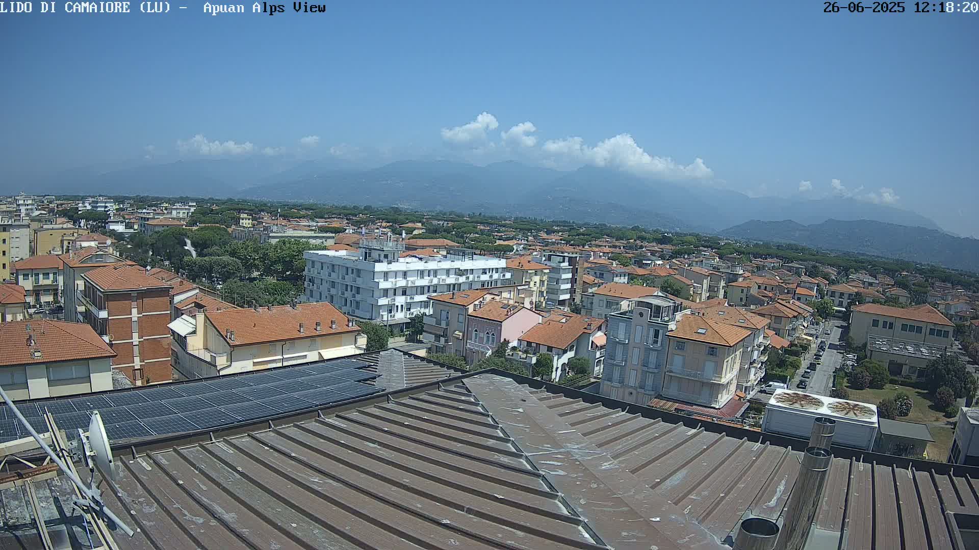 Apuan Alps Live Cam from Lido di Camaiore - Lucca, Italy