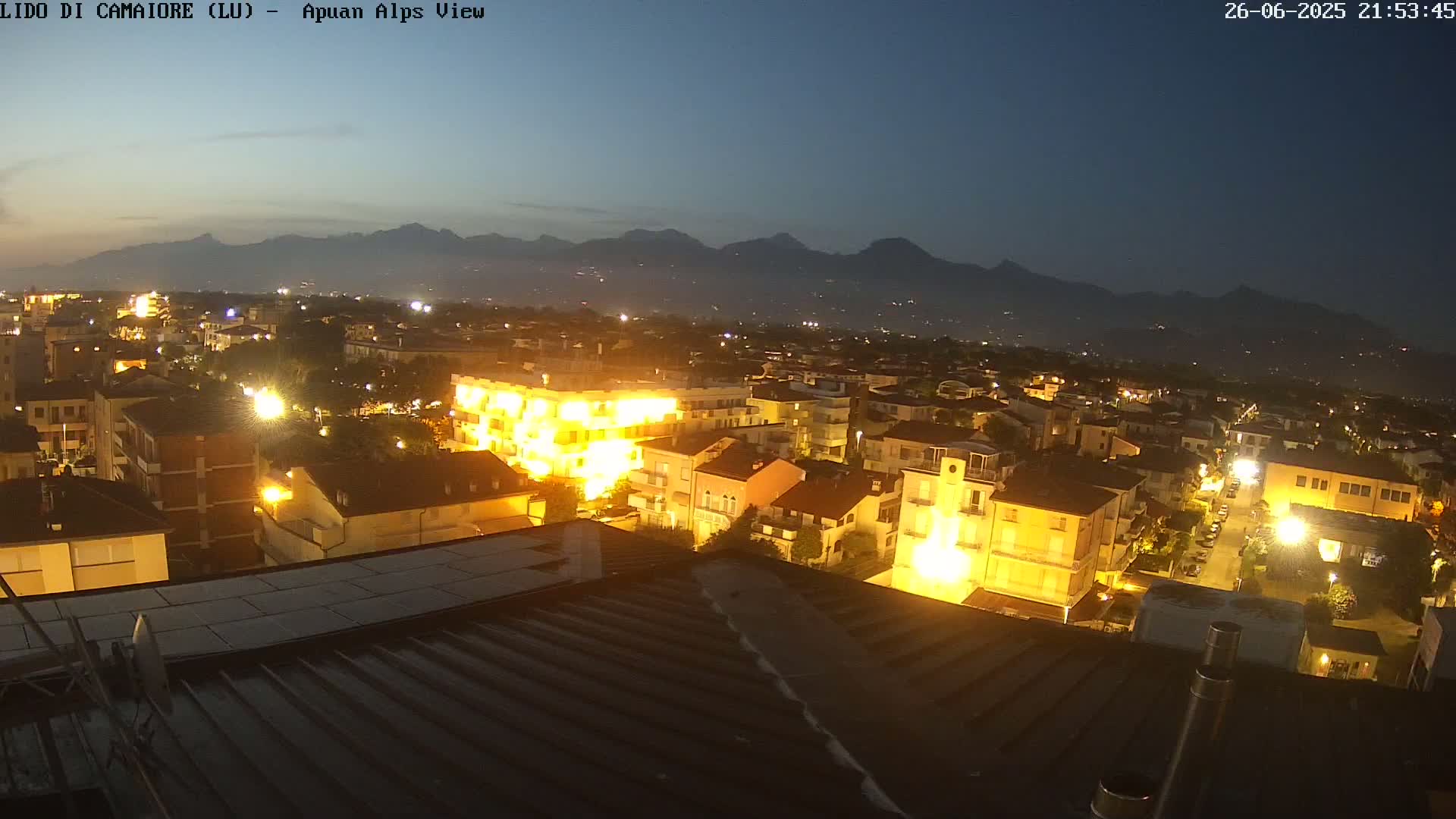 Apuan Alps Live Cam from Lido di Camaiore - Lucca, Italy