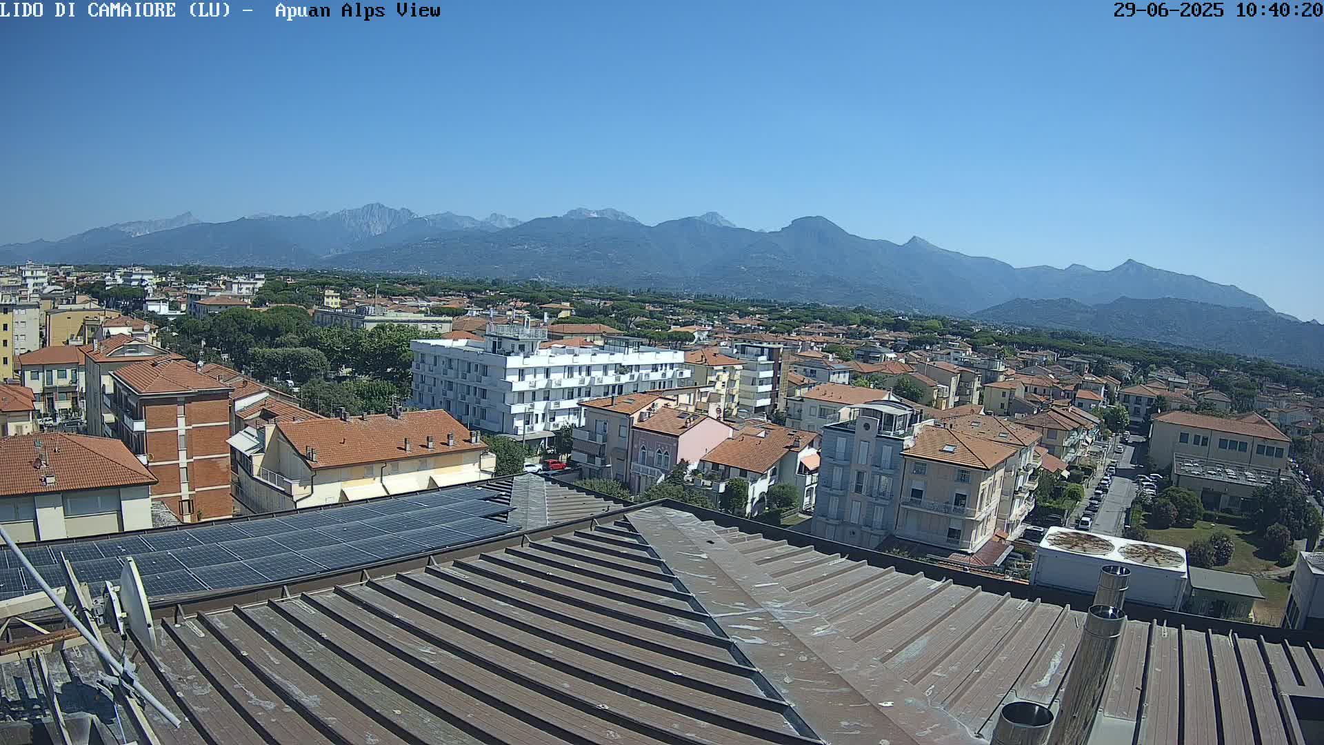 Apuan Alps Live Cam from Lido di Camaiore - Lucca, Italy