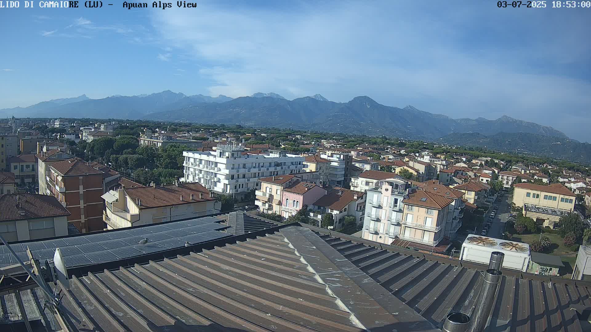 Apuan Alps Live Cam from Lido di Camaiore - Lucca, Italy