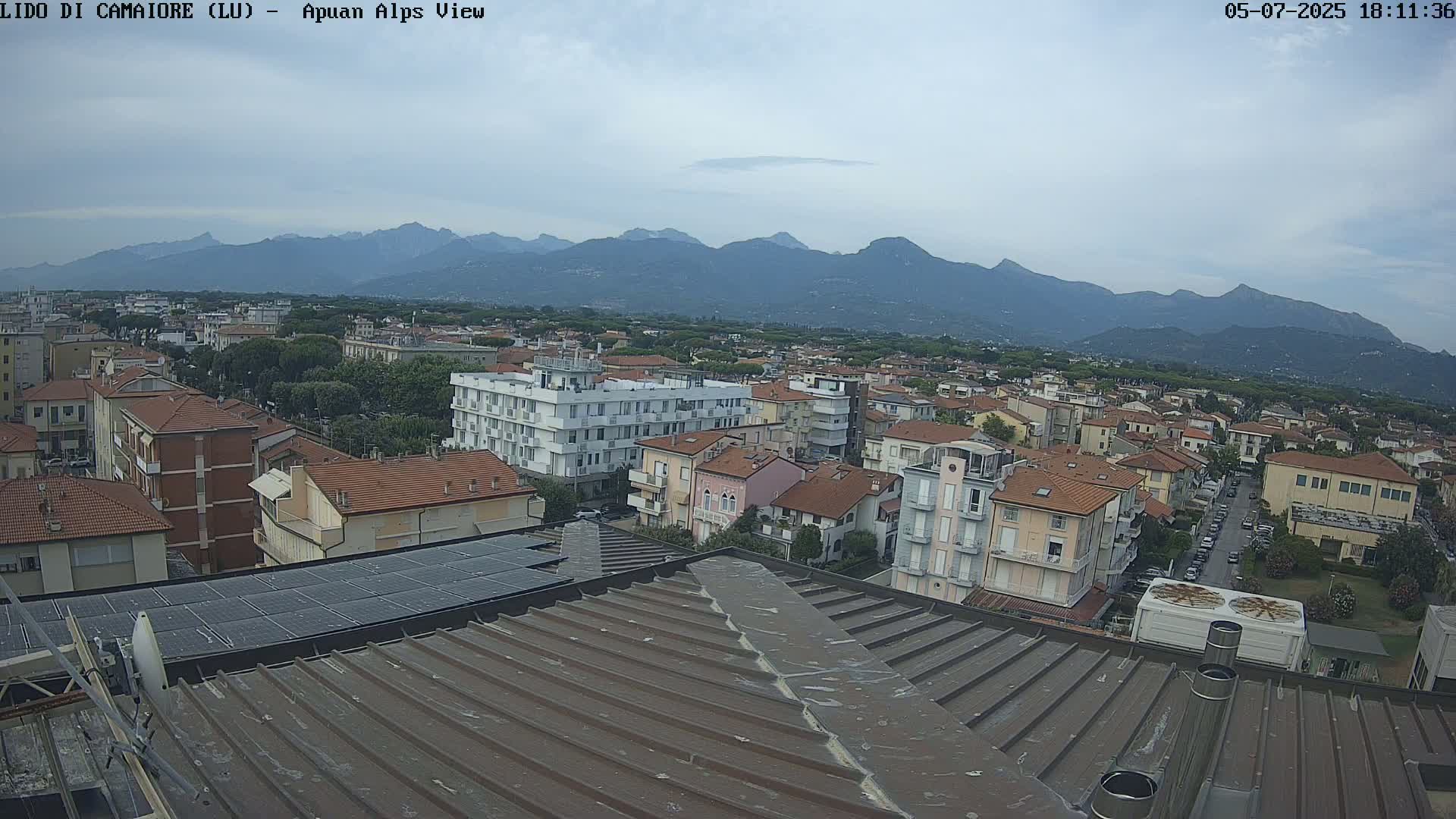 Apuan Alps Live Cam from Lido di Camaiore - Lucca, Italy