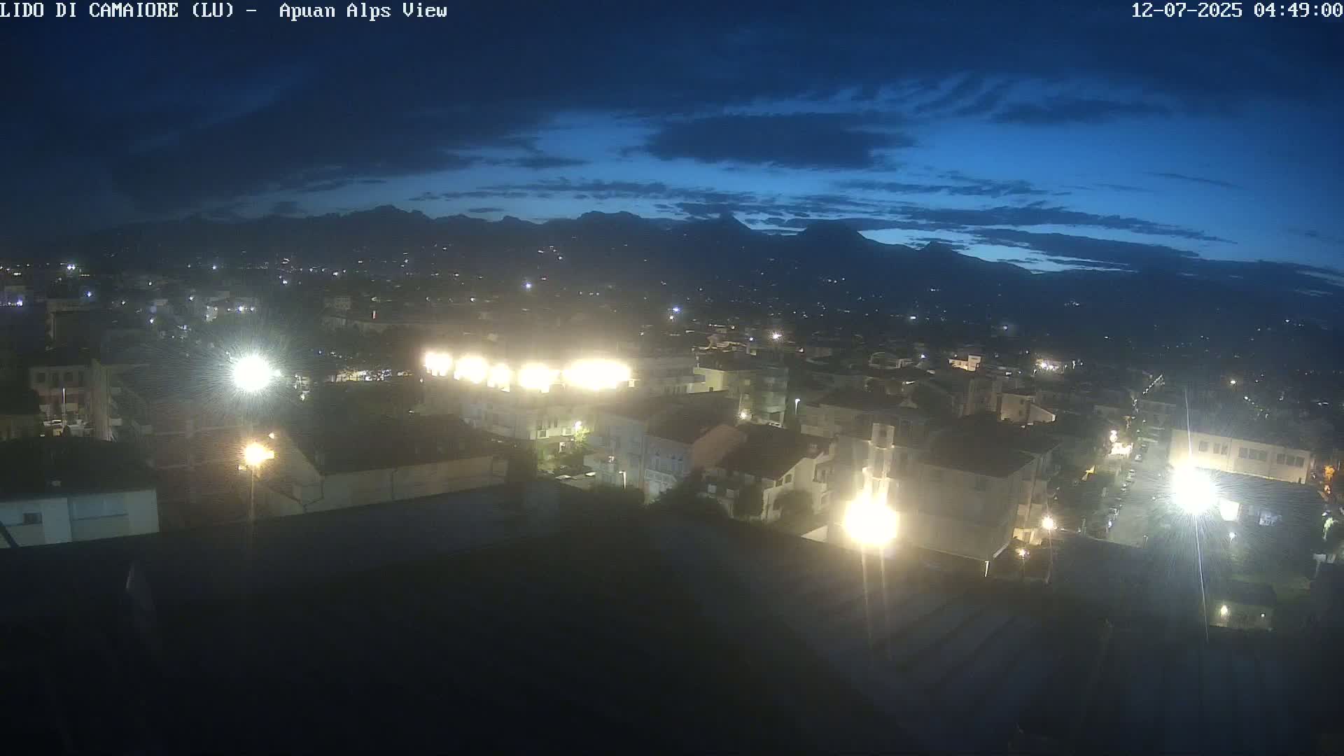 Apuan Alps Live Cam from Lido di Camaiore - Lucca, Italy