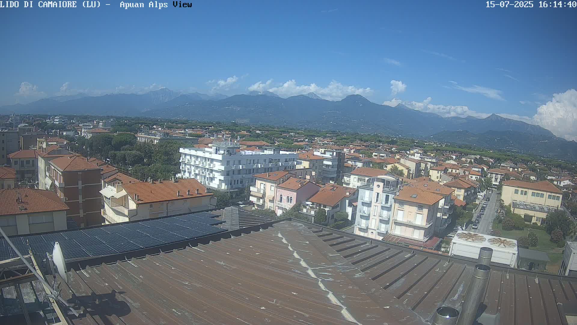 Apuan Alps Live Cam from Lido di Camaiore - Lucca, Italy