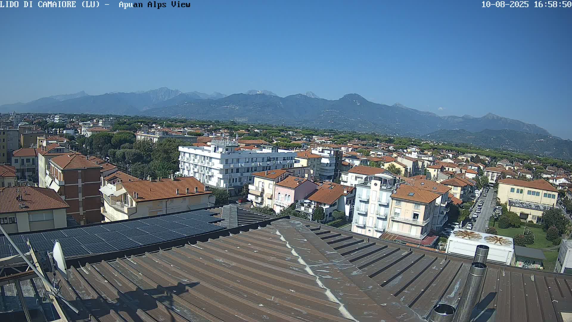 Apuan Alps Live Cam from Lido di Camaiore - Lucca, Italy