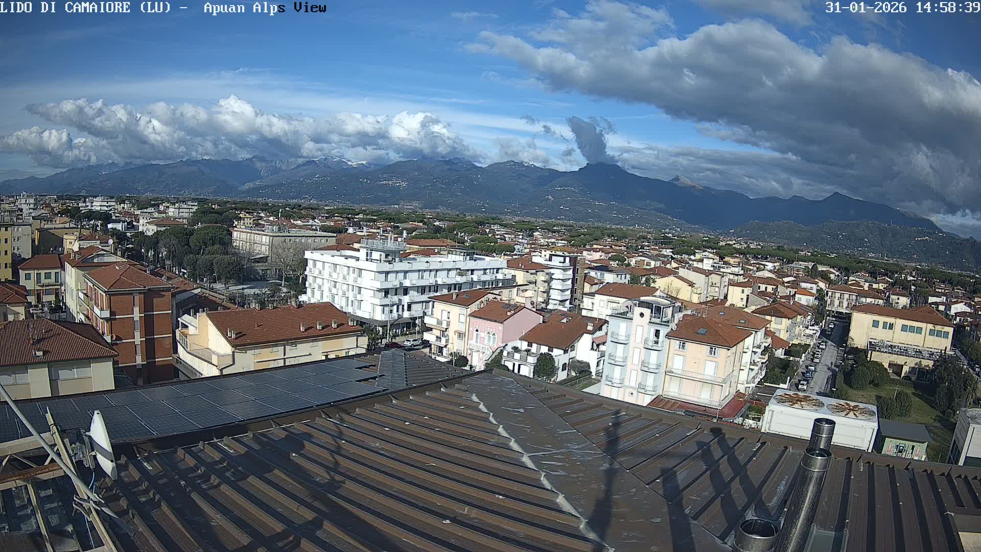 Apuan Alps Live Cam from Lido di Camaiore - Lucca, Italy