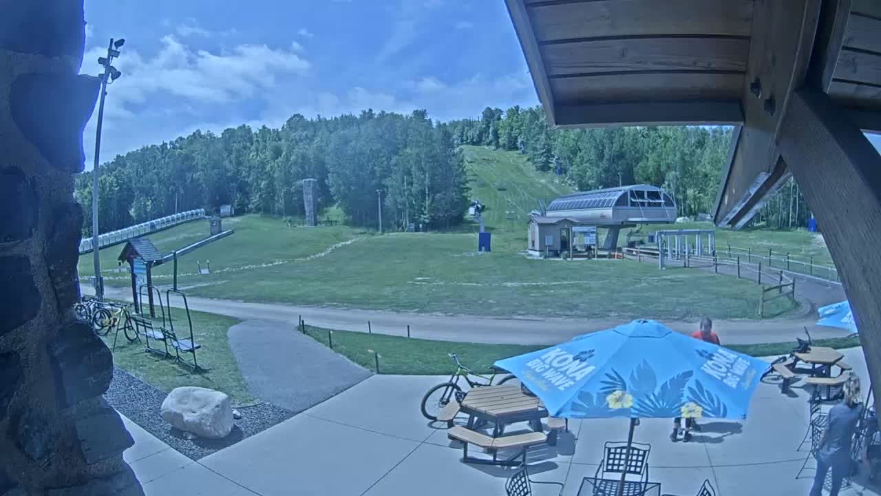 Giants Ridge Main Square, Ski Slopes & Cable Car Live Cam - Biwabik, Saint Louis, Minnesota, USA