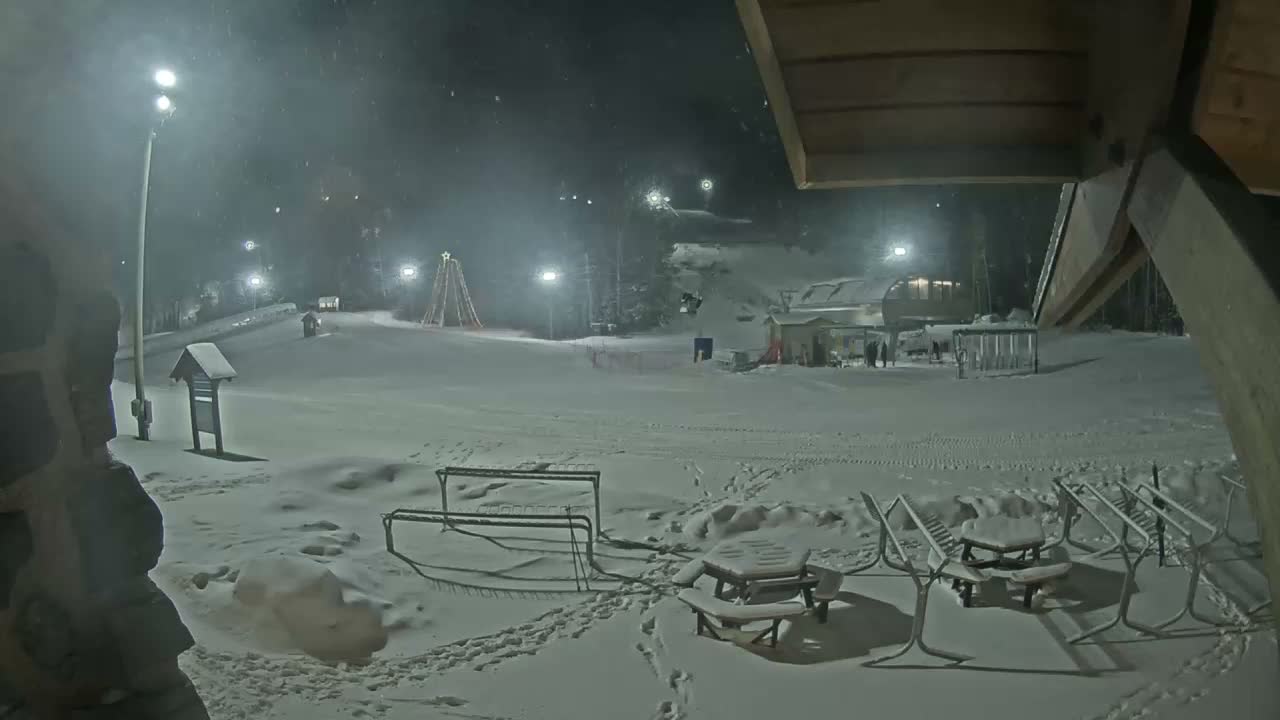Giants Ridge Main Square, Ski Slopes & Cable Car Live Cam - Biwabik, Saint Louis, Minnesota, USA