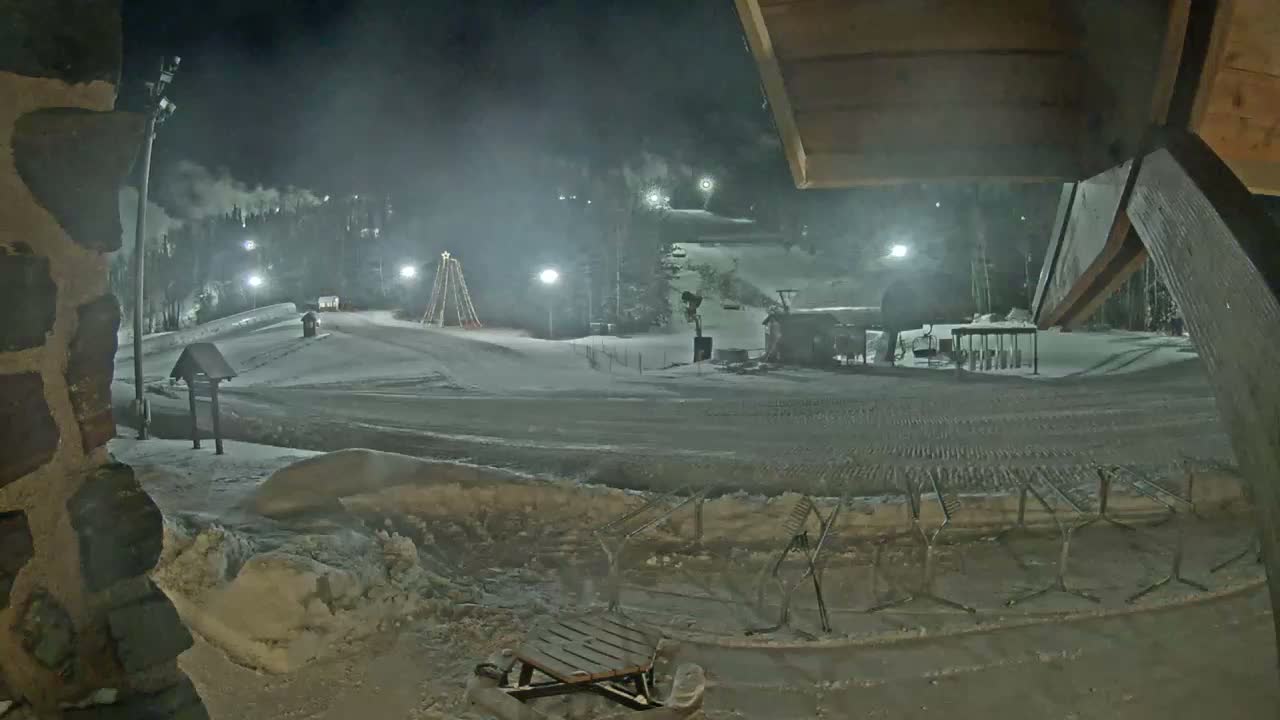 Giants Ridge Main Square, Ski Slopes & Cable Car Live Cam - Biwabik, Saint Louis, Minnesota, USA