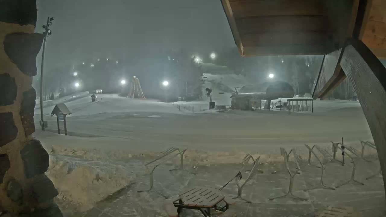 Giants Ridge Main Square, Ski Slopes & Cable Car Live Cam - Biwabik, Saint Louis, Minnesota, USA