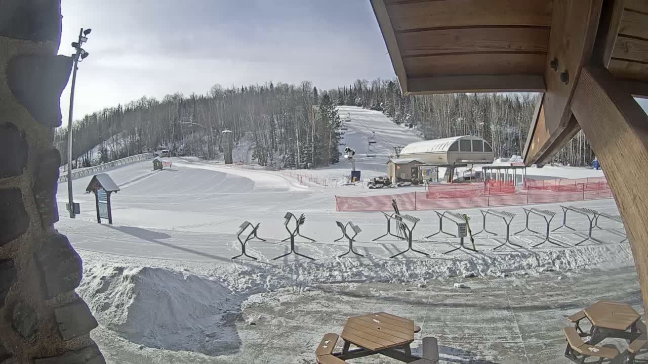 Giants Ridge Main Square, Ski Slopes & Cable Car Live Cam - Biwabik, Saint Louis, Minnesota, USA