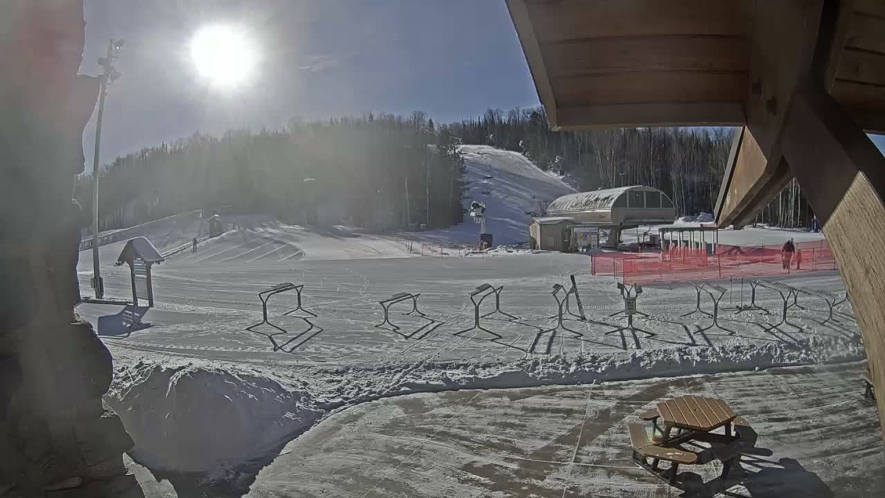 Giants Ridge Main Square, Ski Slopes & Cable Car Live Cam - Biwabik, Saint Louis, Minnesota, USA