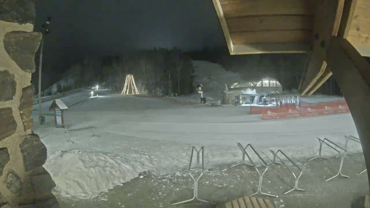 Giants Ridge Main Square, Ski Slopes & Cable Car Live Cam - Biwabik, Saint Louis, Minnesota, USA