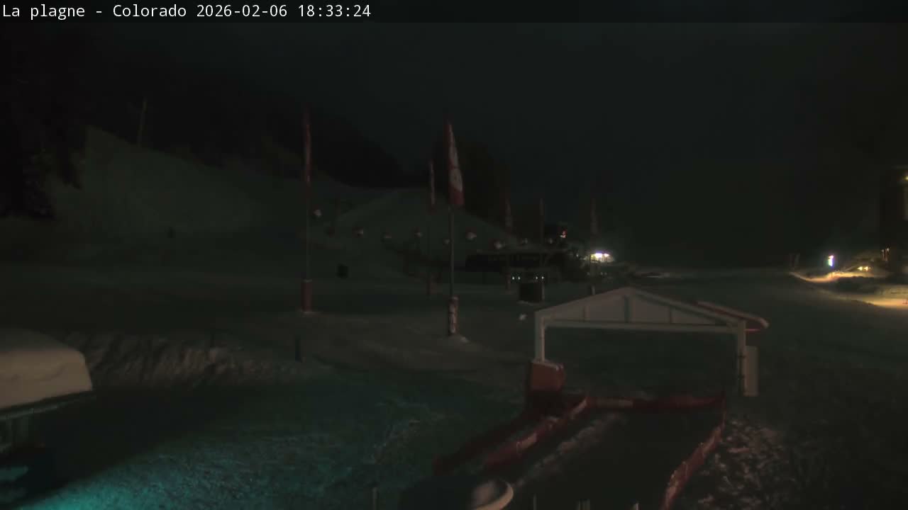La Plagne Tarentaise, La Plagne Ski Village & Ski Slopes Live Cam - Bourg-Saint-Maurice, Savoie, 	Auvergne-Rhône-Alpes, France