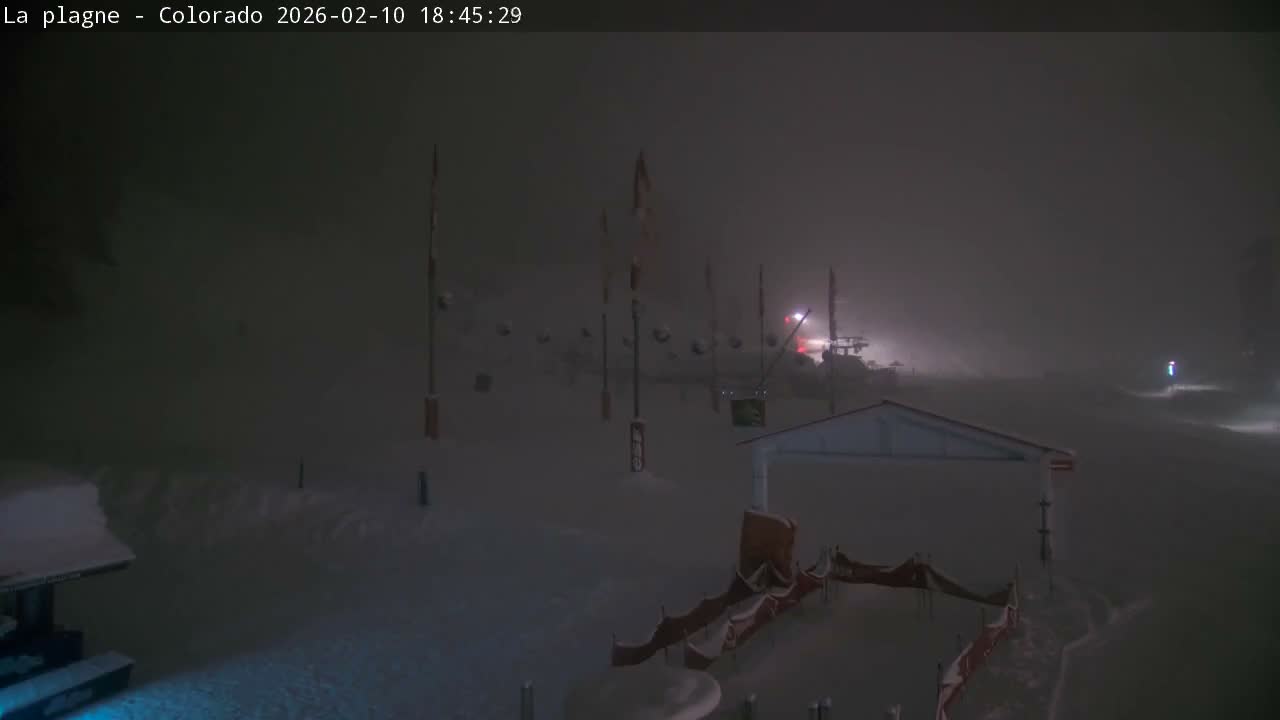 La Plagne Tarentaise, La Plagne Ski Village & Ski Slopes Live Cam - Bourg-Saint-Maurice, Savoie, 	Auvergne-Rhône-Alpes, France
