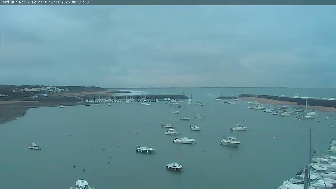 Port of Jard sur Mer & Marine Live Cam - Les Sables-d'Olonne, Vendée, Pays de la Loire, France