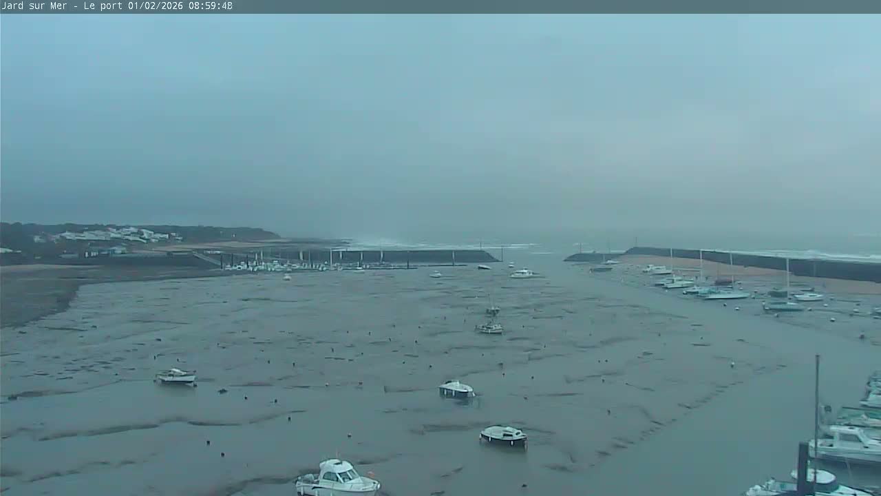 Port of Jard sur Mer & Marine Live Cam - Les Sables-d'Olonne, Vendée, Pays de la Loire, France