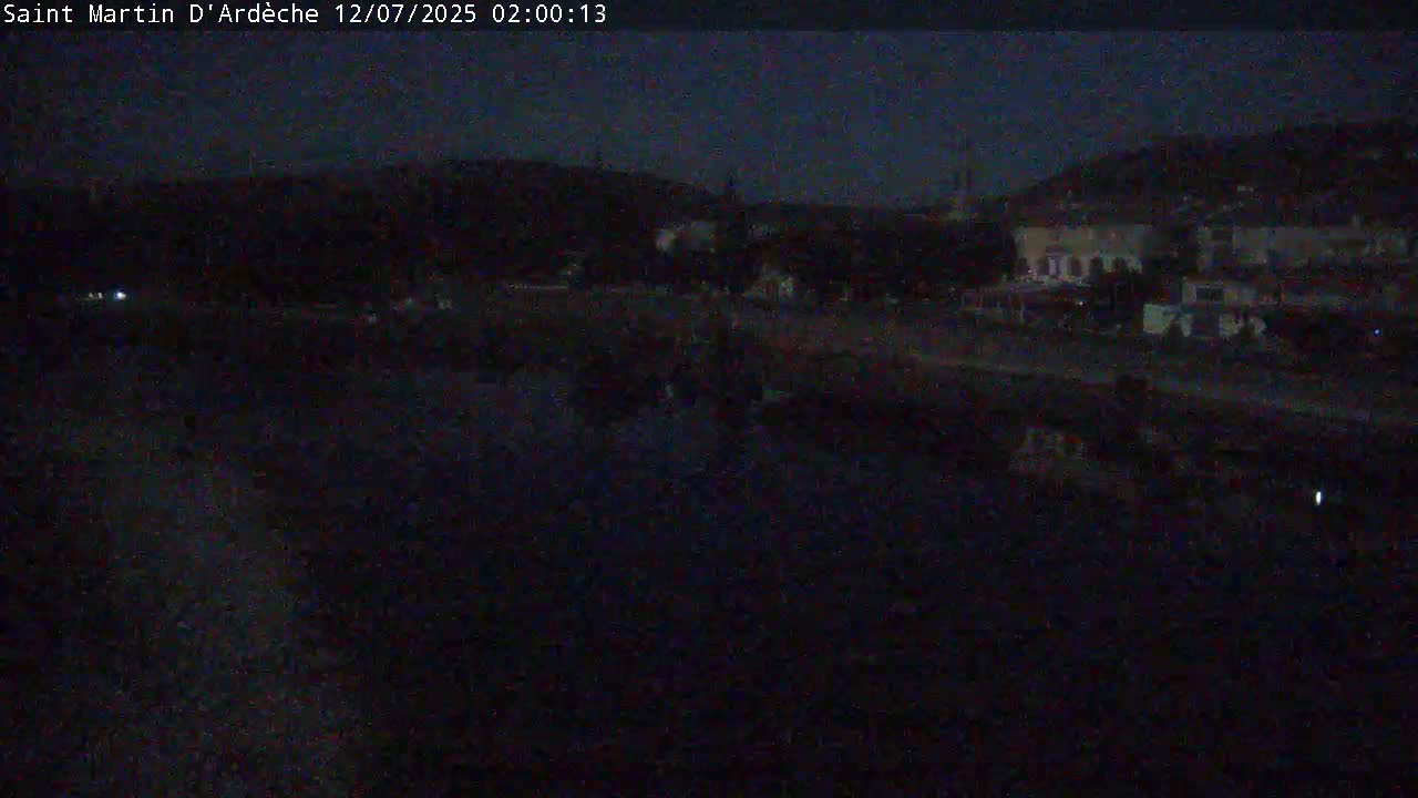 Saint Martin d'Ardèche Village & Ardeche River View Live Cam - Privas, Ardeche, Auvergne-Rhône-Alpes, France
