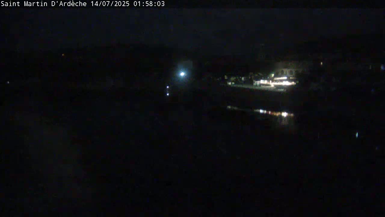 Saint Martin d'Ardèche Village & Ardeche River View Live Cam - Privas, Ardeche, Auvergne-Rhône-Alpes, France
