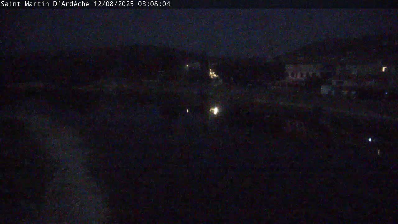 Saint Martin d'Ardèche Village & Ardeche River View Live Cam - Privas, Ardeche, Auvergne-Rhône-Alpes, France