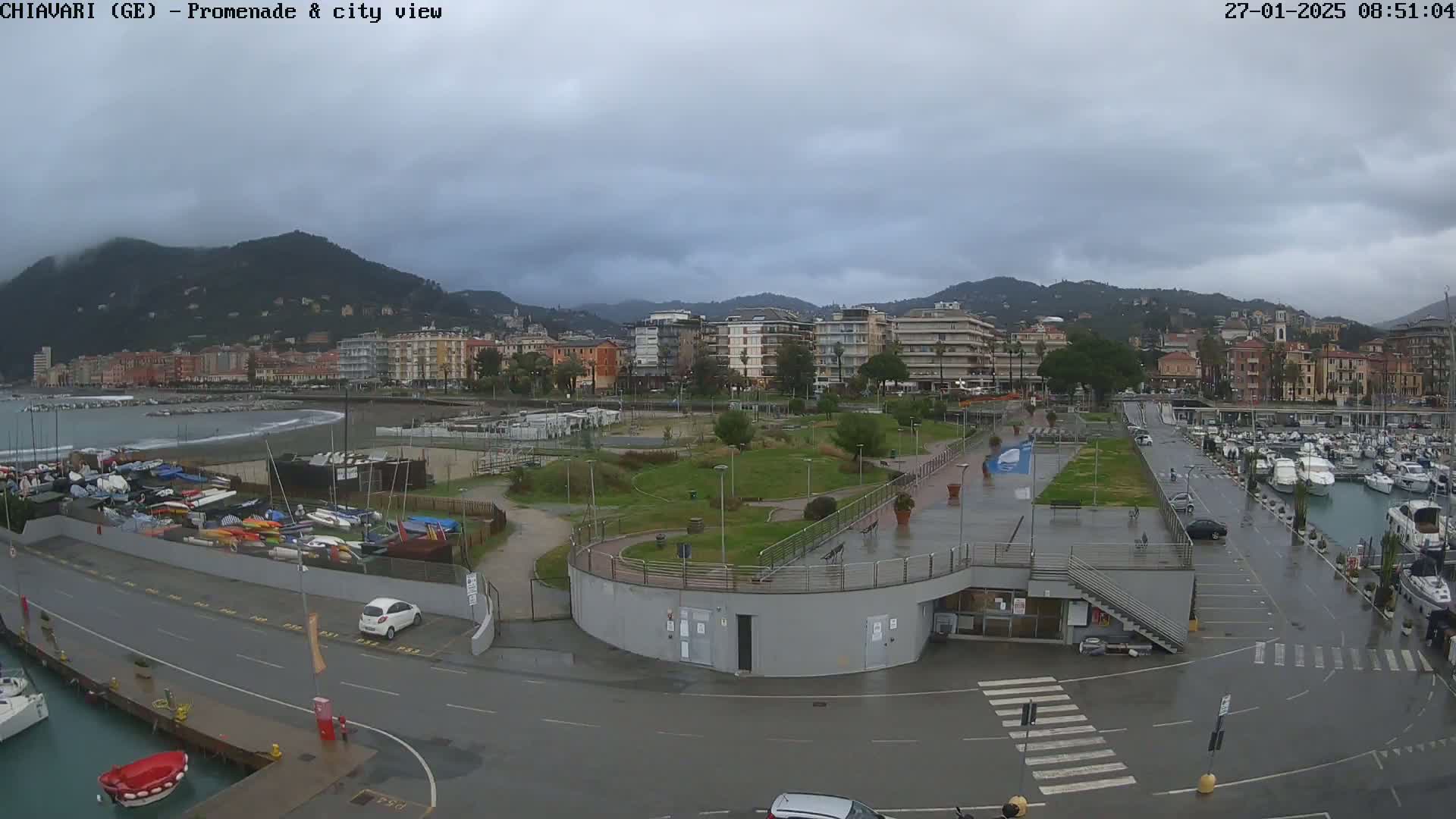 Chiavari Tourist Port Live Cam - Genoa, Liguria, Italy
