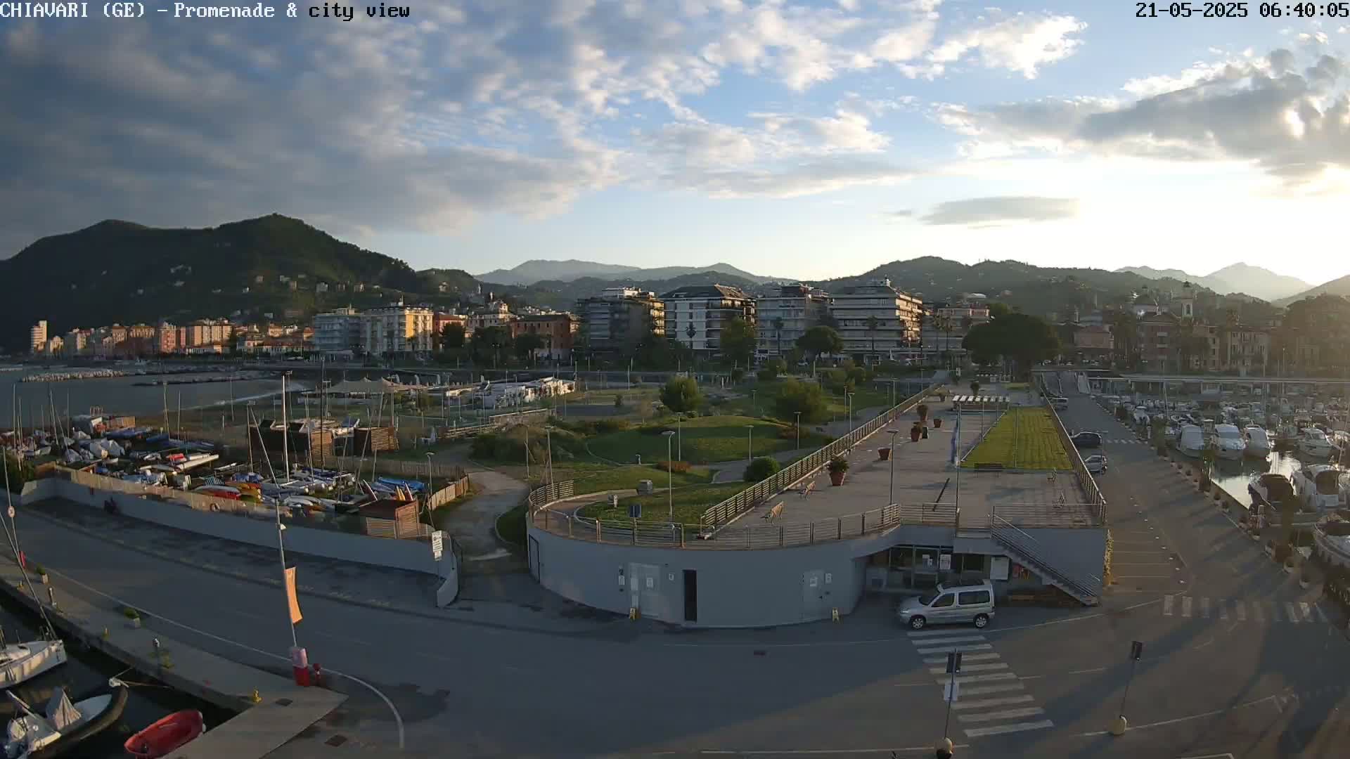 Chiavari Tourist Port Live Cam - Genoa, Liguria, Italy