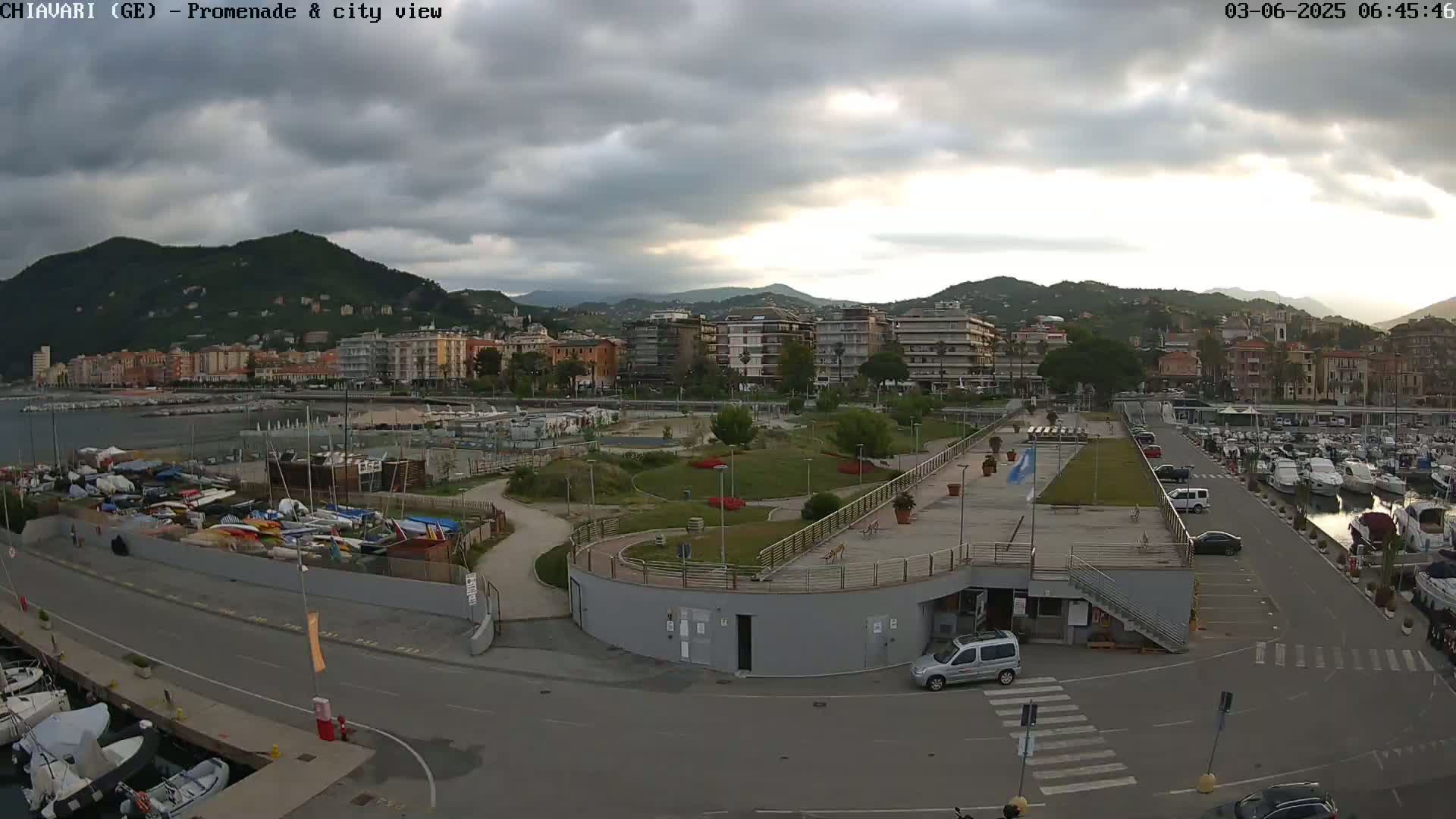 Chiavari Tourist Port Live Cam - Genoa, Liguria, Italy