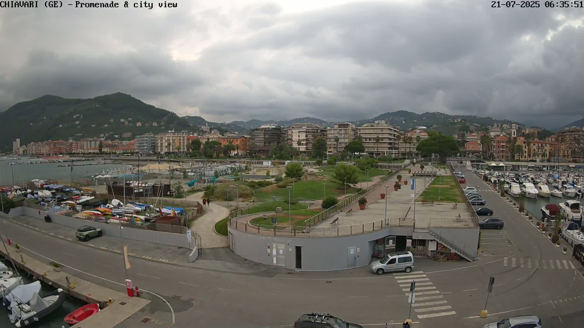 Chiavari Tourist Port Live Cam - Genoa, Liguria, Italy