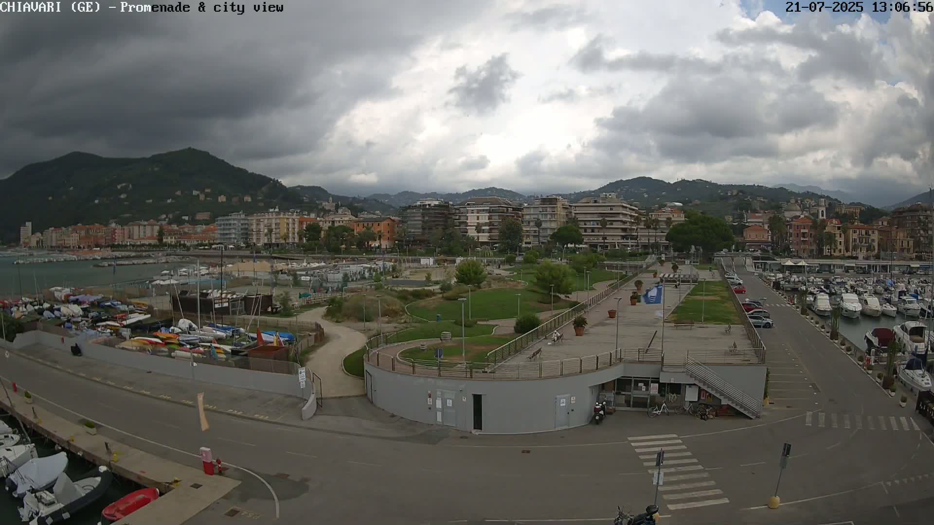 Chiavari Tourist Port Live Cam - Genoa, Liguria, Italy