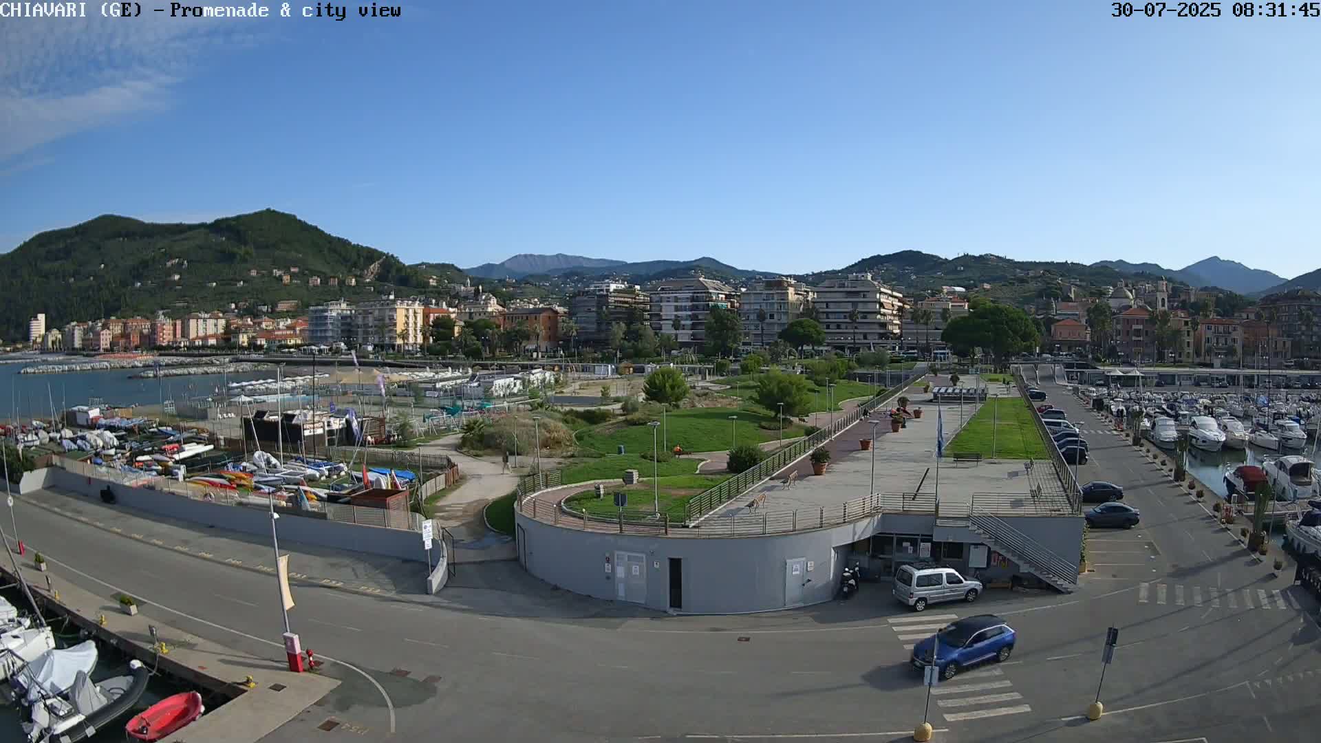 Chiavari Tourist Port Live Cam - Genoa, Liguria, Italy