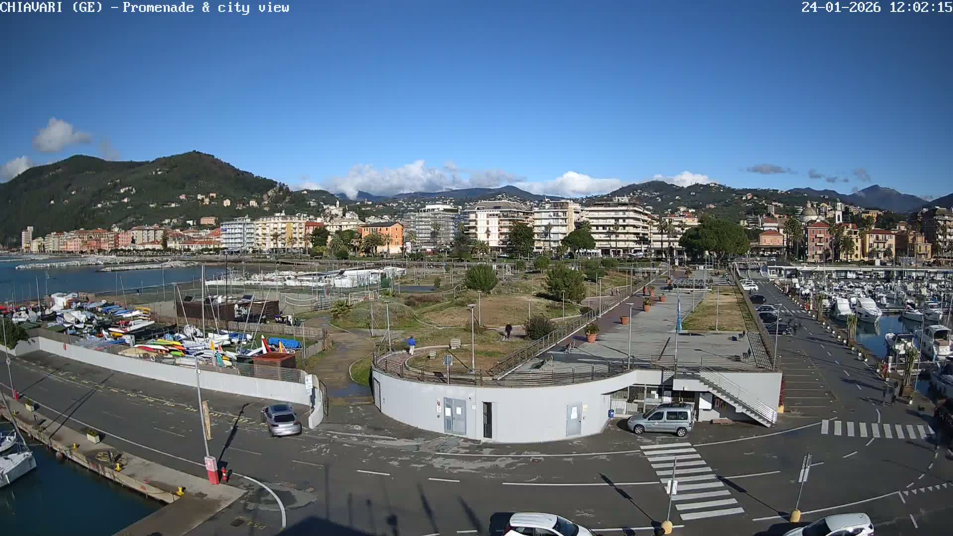 Chiavari Tourist Port Live Cam - Genoa, Liguria, Italy