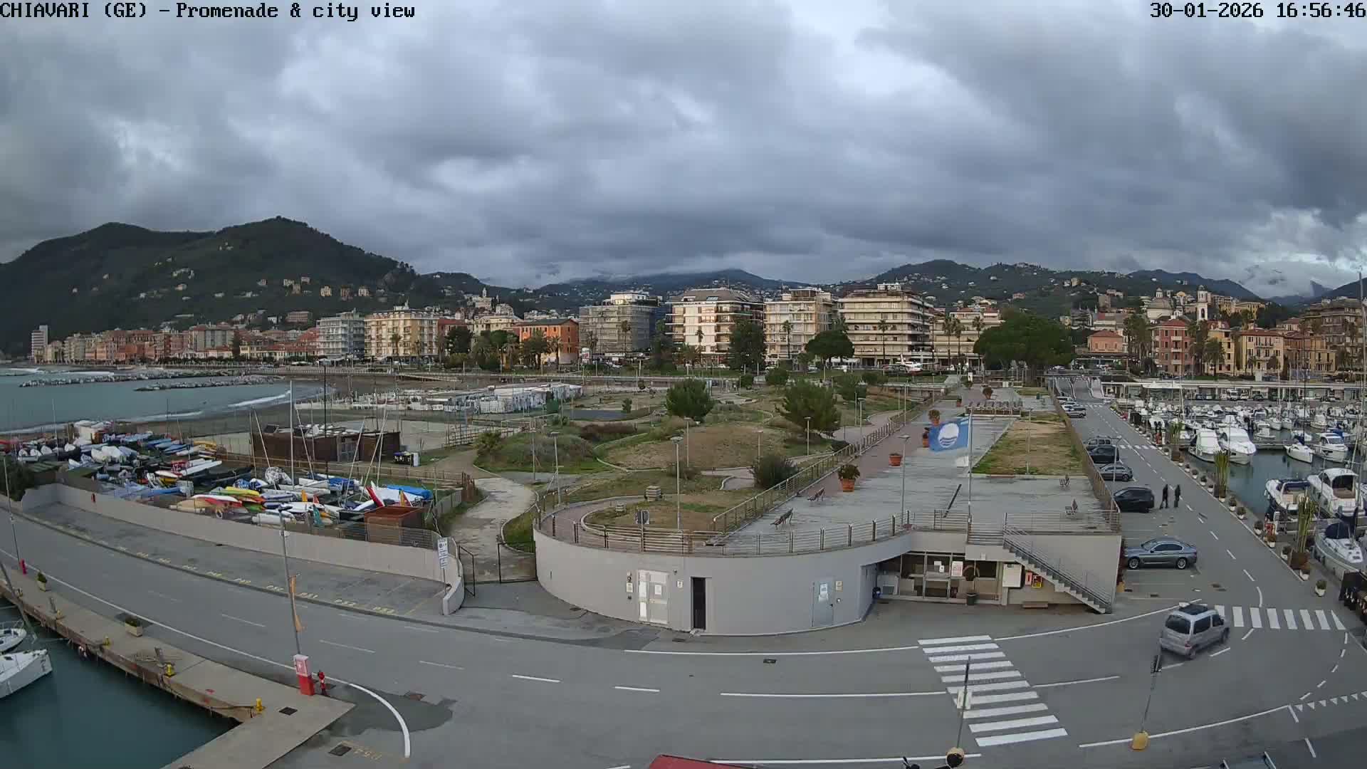 Chiavari Tourist Port Live Cam - Genoa, Liguria, Italy