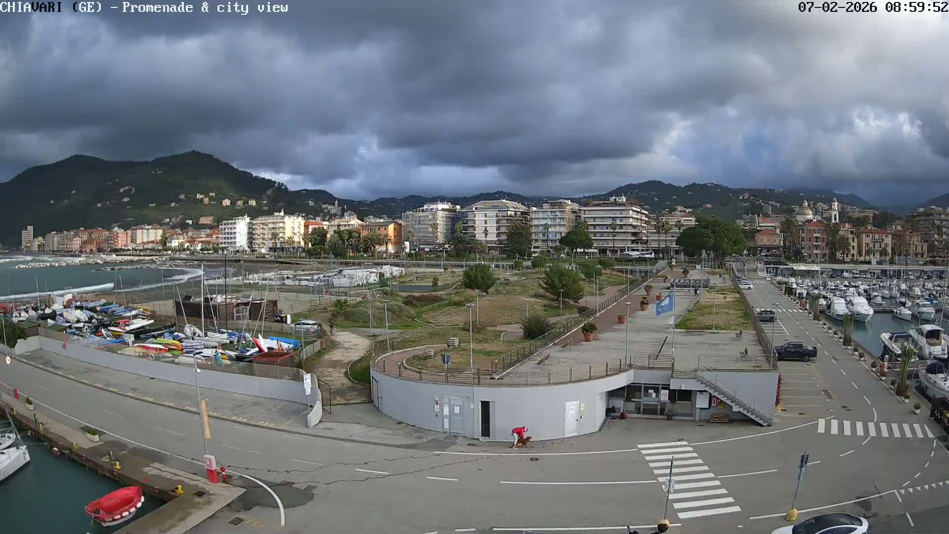 Chiavari Tourist Port Live Cam - Genoa, Liguria, Italy