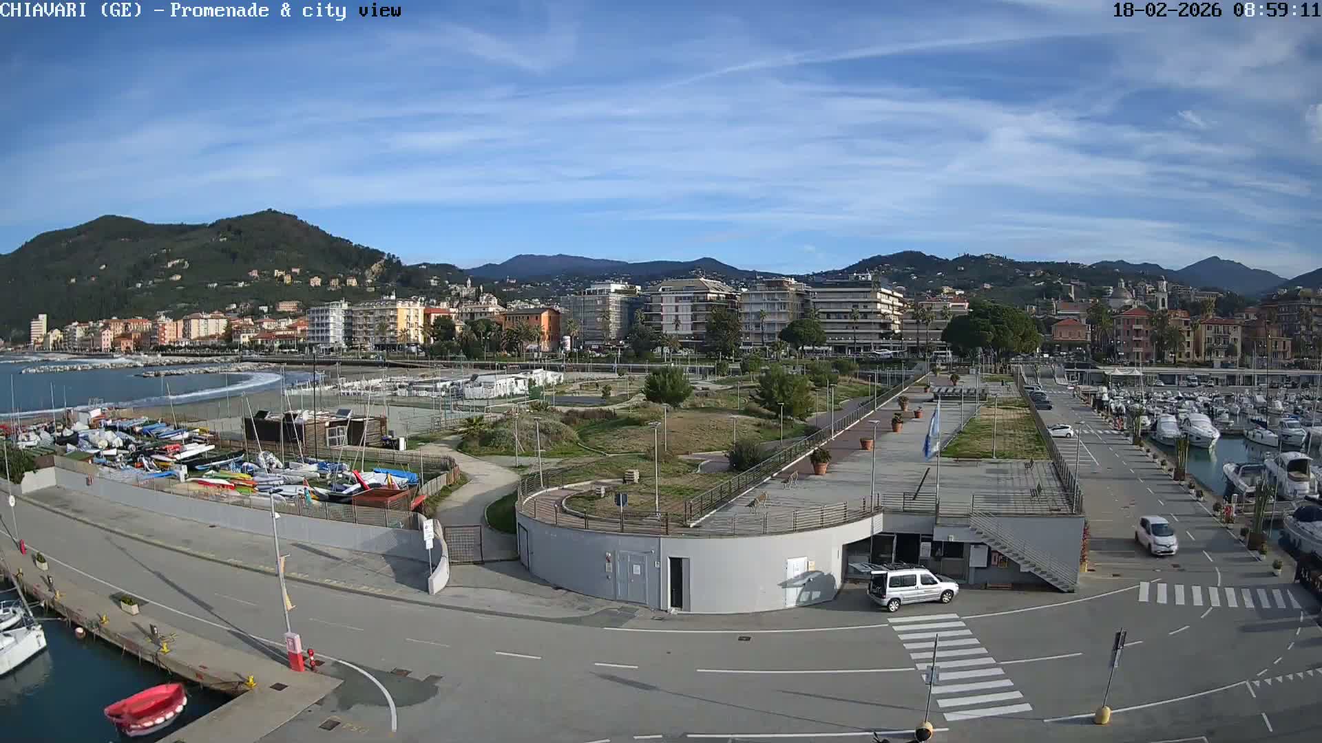 Chiavari Tourist Port Live Cam - Genoa, Liguria, Italy