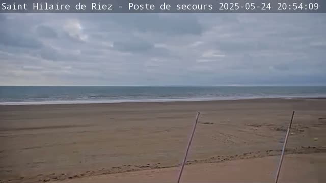 Saint-Hilaire-de-Riez,  Plage des Soxiante Bornes-Salins-Becs-Mouttes-Pege Beaches Live Cam - 	Les Sables-d'Olonne, Vendée, Pays de la Loire, France