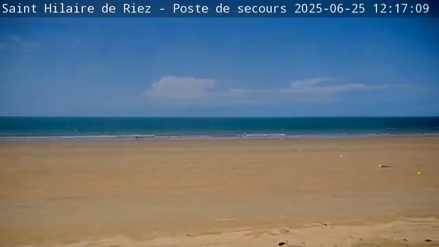 Saint-Hilaire-de-Riez,  Plage des Soxiante Bornes-Salins-Becs-Mouttes-Pege Beaches Live Cam - 	Les Sables-d'Olonne, Vendée, Pays de la Loire, France