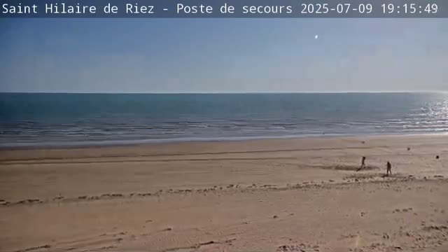 Saint-Hilaire-de-Riez,  Plage des Soxiante Bornes-Salins-Becs-Mouttes-Pege Beaches Live Cam - 	Les Sables-d'Olonne, Vendée, Pays de la Loire, France