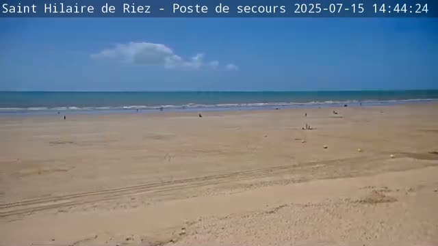 Saint-Hilaire-de-Riez,  Plage des Soxiante Bornes-Salins-Becs-Mouttes-Pege Beaches Live Cam - 	Les Sables-d'Olonne, Vendée, Pays de la Loire, France