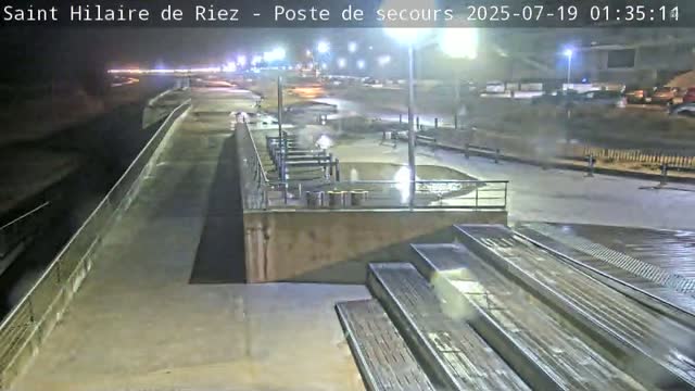Saint-Hilaire-de-Riez,  Plage des Soxiante Bornes-Salins-Becs-Mouttes-Pege Beaches Live Cam - 	Les Sables-d'Olonne, Vendée, Pays de la Loire, France