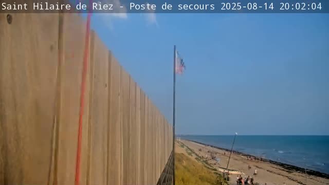 Saint-Hilaire-de-Riez,  Plage des Soxiante Bornes-Salins-Becs-Mouttes-Pege Beaches Live Cam - 	Les Sables-d'Olonne, Vendée, Pays de la Loire, France