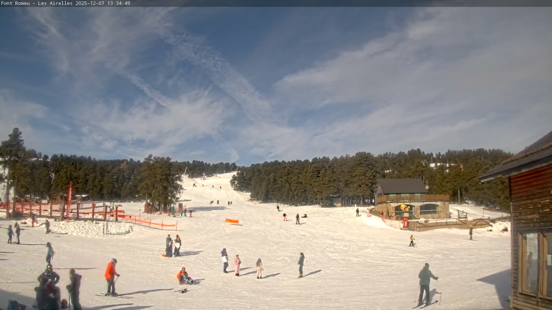 Font Romeu Pyrenees 2000 m Les Airelles Ski Slopes Live Cam - Prades, Pyrenees-Orientales, Occitanie, France